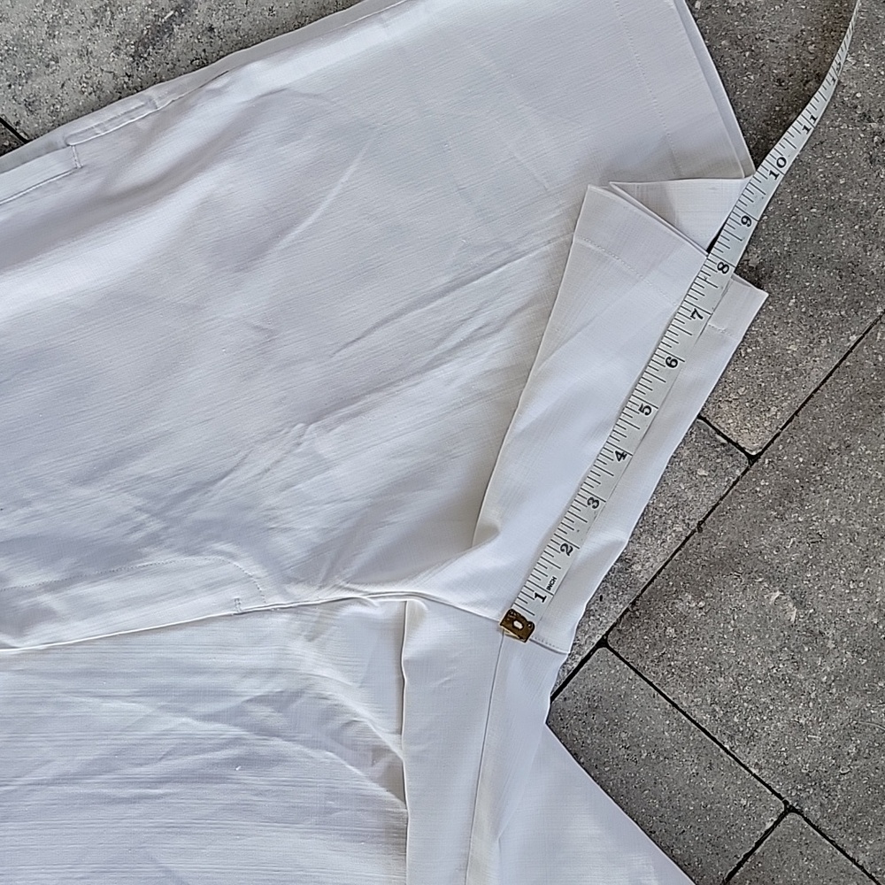 Tommy Bahama Silk Flat Front High Waste Shorts With Stretch Sz 14 Cream - Picture 7 of 11